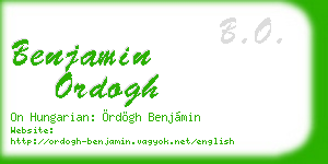 benjamin ordogh business card